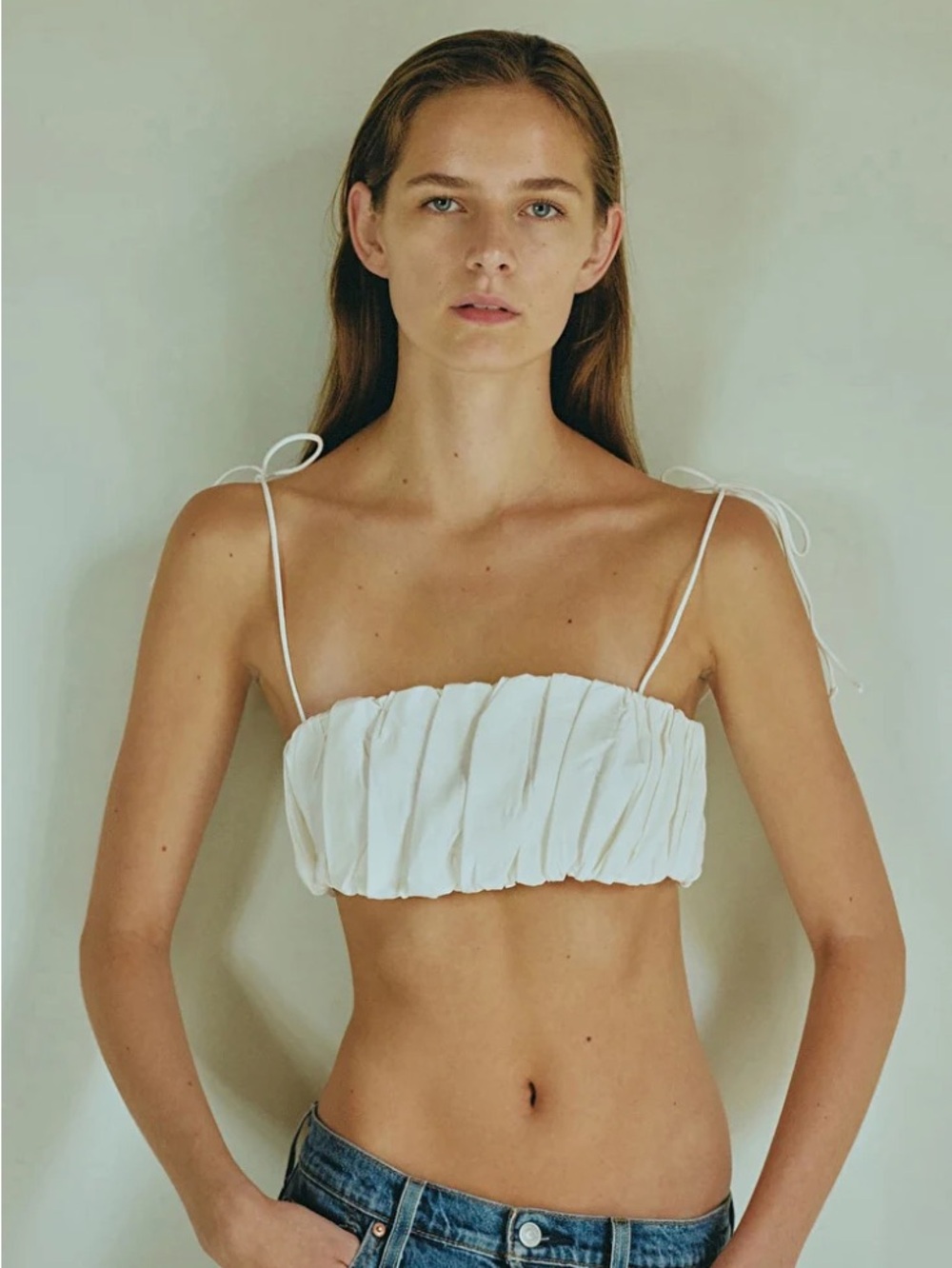 White Crop Top - Women